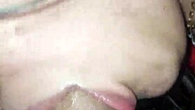 Intense blowjob on huge cock!