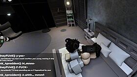 That Roblox cum-loving slut with the big ass ended up completely soaked