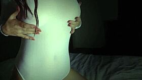 Jade Amber Feels The Excitement As She Oils Her Natural Tits For An Interracial Fuck