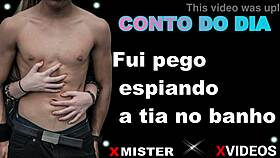 Caught spying on a steamy bath scene