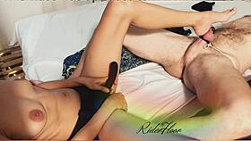 Foreplay and Balls Squeeze for Small Cock Slave