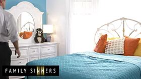 Sexy babe catches roommate sniffing her panties and decides to show him what shes got