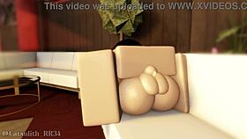 The sexy elf girl and I fucked all over the sauna, creampie included! 😏🔥