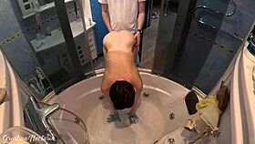 She cleaned the bath while I was there