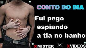 Caught spying on a steamy bath scene