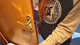 Fucking in the toilet, first time squirting fun