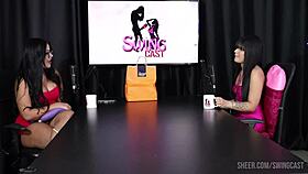 compilado da tata no swing cast com tifany rocha sheer red lingerie and bisexual group.