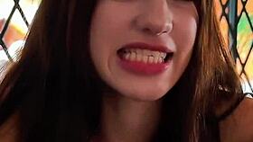 horny 18yo brunette sucks balls hard petite latina deepthroat mouth fuck rimjob