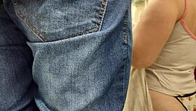 Wife teases electrician before hidden shower fuck away from husband