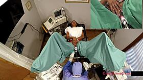 ebony student nikki stars gyno exam caught on spy cam