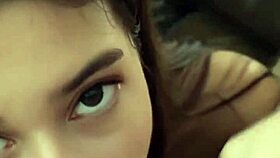 horny 18yo brunette sucks balls hard petite latina deepthroat mouth fuck rimjob