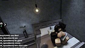 That Roblox cum-loving slut with the big ass ended up completely soaked