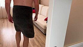 Young Russian begs for tight pussy fuck and tit cumshot