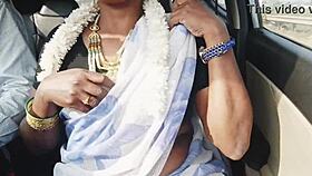 Dirty beautiful indian cute desi car romance with telugu dirty talks