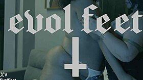 Two foot goddesses dominate one dirty old man