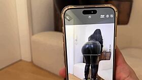 Oh, that milf in leather cums twice on my big cock