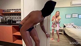 Assault In The Cuckold's House, Fucking Hot Blonde With Cuckold Watching