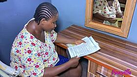 African student fucks fat ass teacher at home