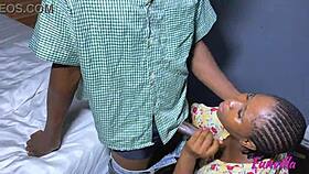 African student fucks fat ass teacher at home