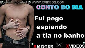 Caught spying on a steamy bath scene