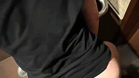 hot slut surrenders ass to big cock in shop bathroom