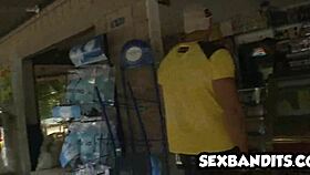 This big ass latina fucks a young stud hard