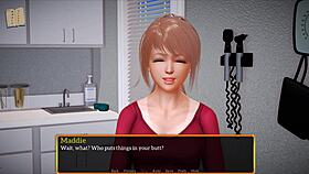 Blonde Plays Exciting Game!