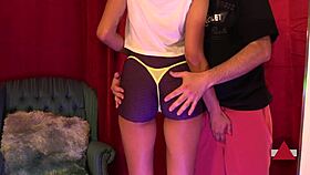 i rubed my hard cock on her filipina ass and thong