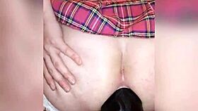 shemale huge dildo in ass