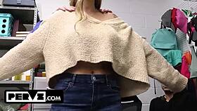 kenzie love gets cum on big tits backstage.