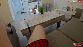 She gets stuck in the washing machine