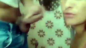 The guy came to fix the shower and got a blowjob and I got a cum bath