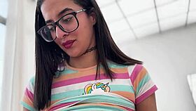Latina alice biancci swallows cum with two cocks