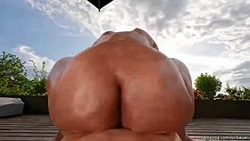 Big Ass Blonde Squirts With Dildo And Oil 😍💦