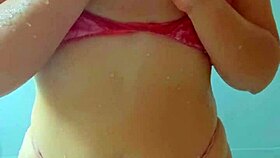 beautiful tanned latina girls shower after a beach day