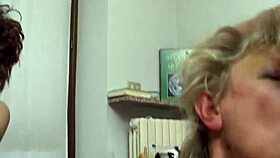 italian amateur milf moans loudly during pussy licking session