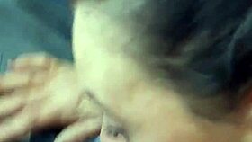 subtle deepthroat blowjob with monster cock close up