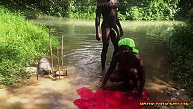 i was bathin in the local stream n it ended up in hardcore doggy fuck wit big black cock