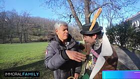 easter bunny sluts katy and mia get stuffed in wild egg hunt