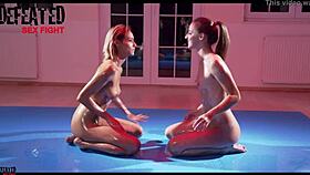 amirah adara fights oiled lesbian for orgasms