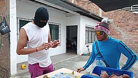 Humble salesman fucks hot woman hard in his room for homemade sex