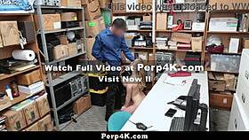 young female accused of shoplifting gets arrested and blackmailed in perp4k