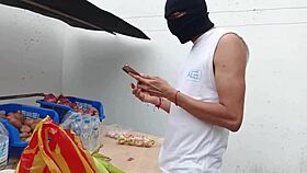 Humble salesman fucks hot woman hard in his room for homemade sex