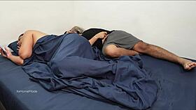 Latina teen shares bed, unexpected anal creampie occurs