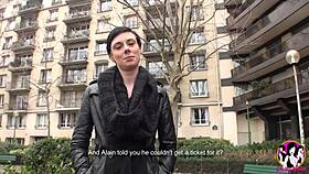 Short Haired Brunette Woman Having An Amazing Gangbang