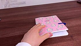 Student shares a secret encounter with her teacher in taboo roleplay