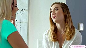 Lesbian milf mistresses dp a petite 18+ babe