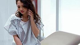 Impatient Liz Jordan interacts with attractive milf doctor after babe relaxed