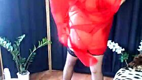 mature wife moaning in fishnets during orgasm