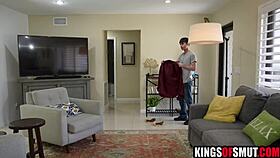 Step mom fucks step son after he caught her cheating